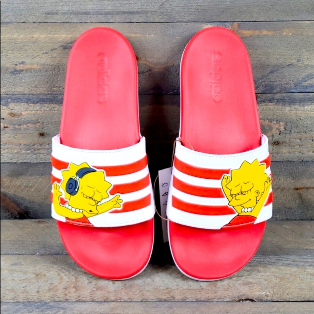 Adidas "Lisa Simpson" Adilette Comfort Beach Slides Sandals